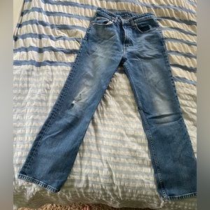 lucky brand straight leg crop jeans